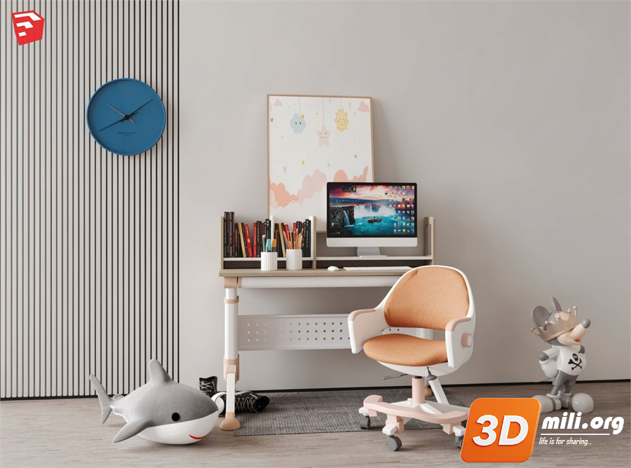 Kid's table and chairs Skp Files 